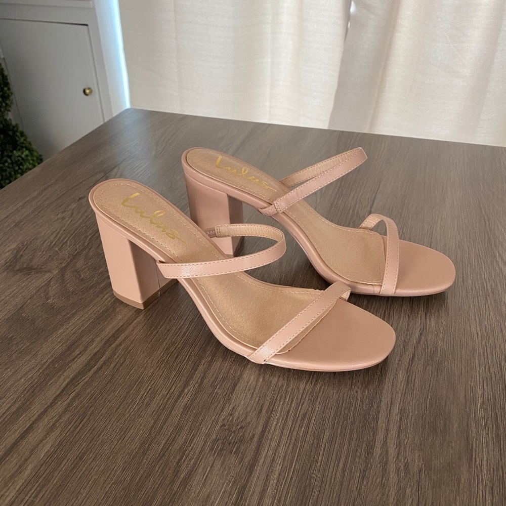 Lulus High Heel Sandals Light Beige 8.5